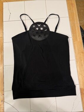 Moda International Black Spaghetti Strap Camisole with Decorative Cutout